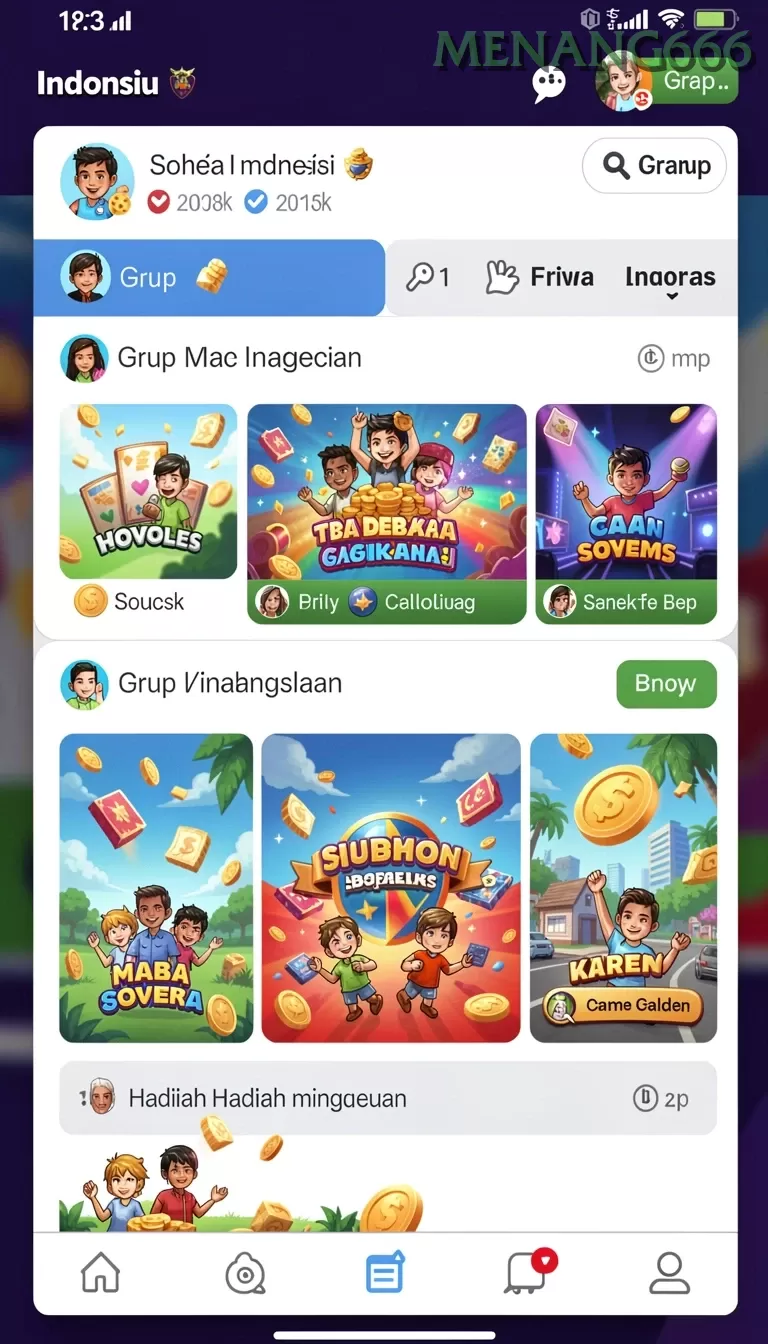 Cuplikan layar PARIS88 — menu navigasi