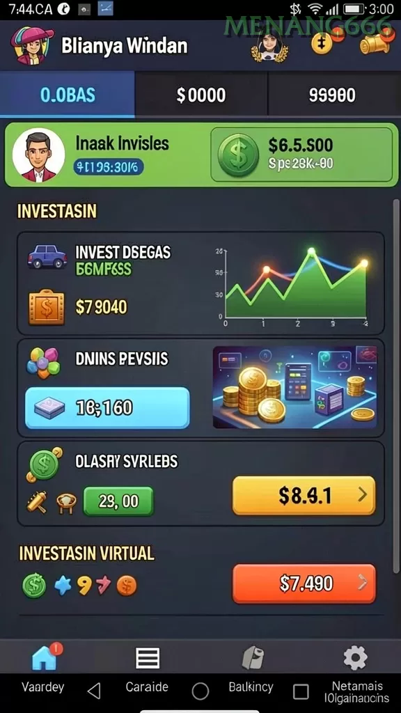 Cuplikan layar ZK9VIP — menu navigasi