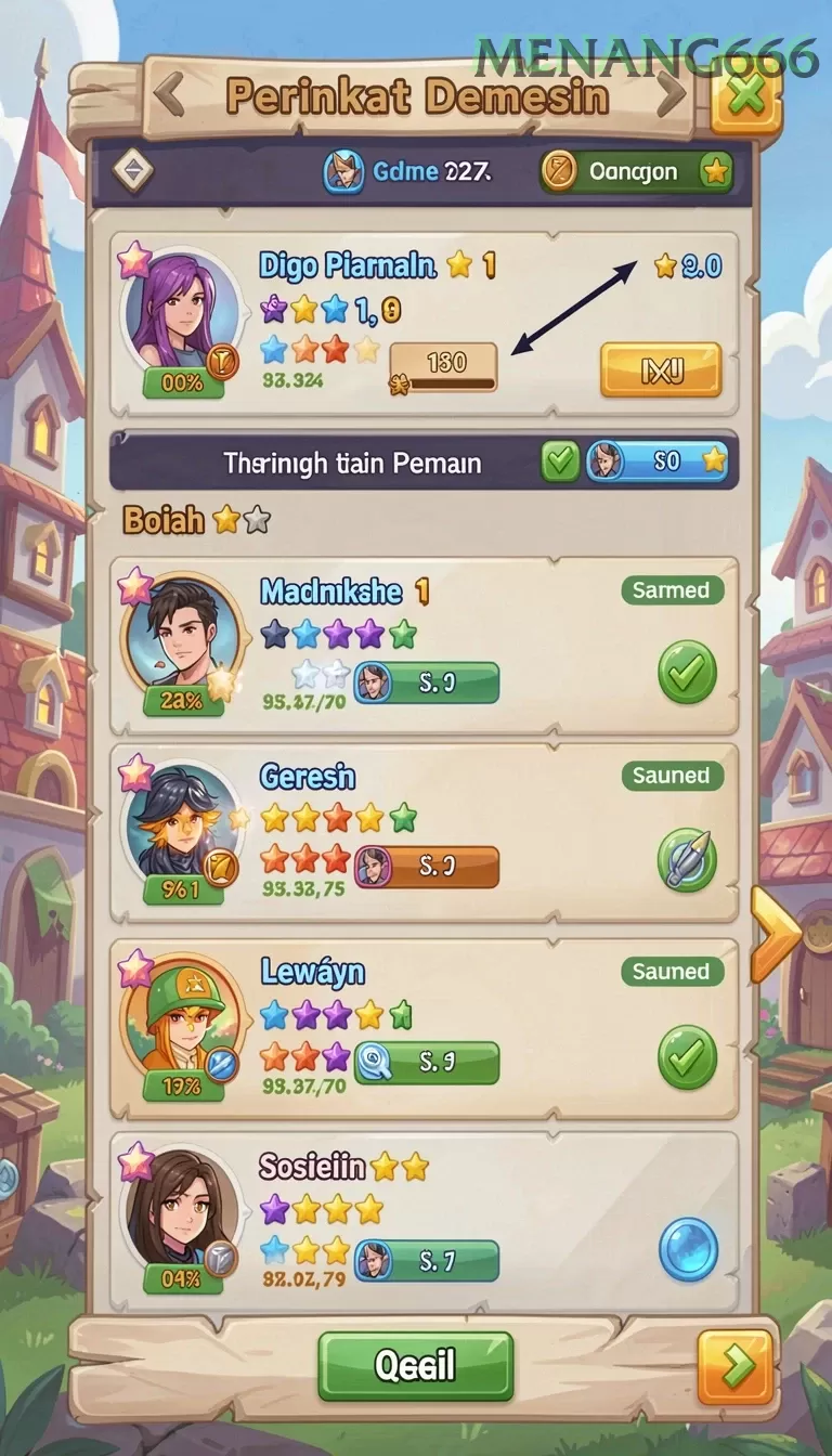 Cuplikan layar ANGSA4D — menu navigasi